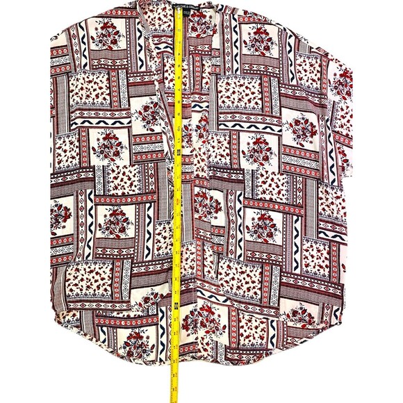 Harlowe & Graham Cardigan Boho Hi Low Womens Size XS Floral Aztec - Picture 7 of 9